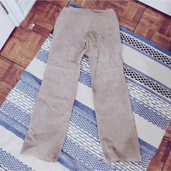 CABO True Vintage 80s Low Rise Western Bootcut Tan Suede Pants (Size 02 Approx) - Picture 3 of 5